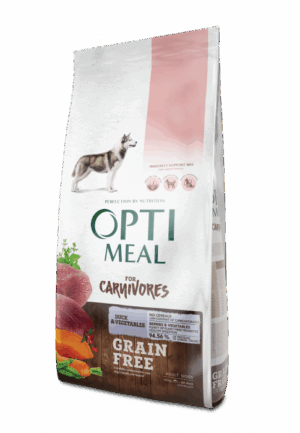 Optimeal Grain Free Hrana uscata caini adulti – rata si legume, 20 kg