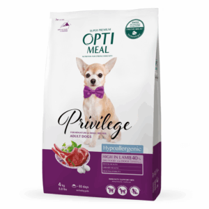 Optimeal Hrana uscata hipoalergenica caini de talie mica – Miel si orez, 4kg