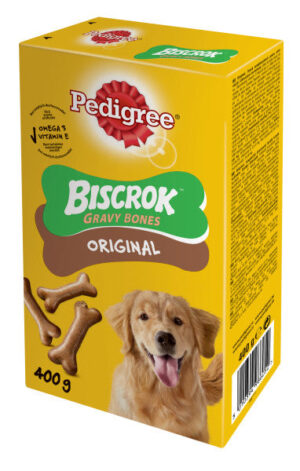 Pedigree Biscrok Gravy Bones hrana complementara pentru caini adulti 400g