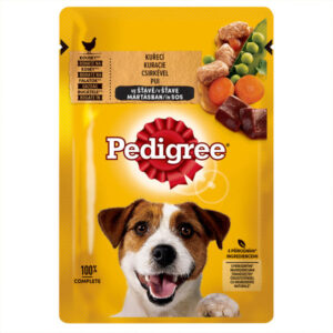 Pedigree hrana umeda pentru caini adulti, cu pui si legume in sos 100g