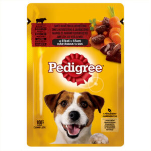 Pedigree hrana umeda pentru caini adulti, cu vita si miel in sos 100g