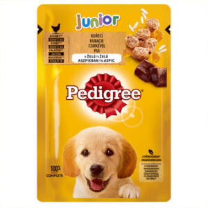 Pedigree hrana umeda pentru caini juniori, cu pui si orez in aspic 100g