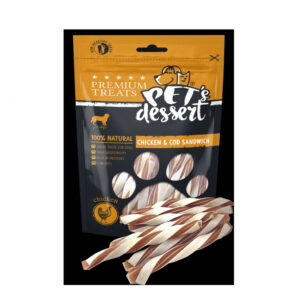 Pet s Desert, Recompense pentru caini, Dog ChickenCod Sandwich LSC-42, 80 g