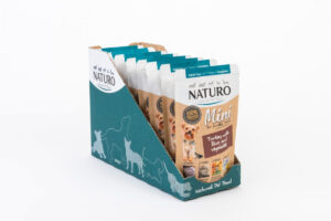 Pouch Naturo Dog Adult Mini cu Carne de Curcan si Orez, Set 4 X 150 Gr