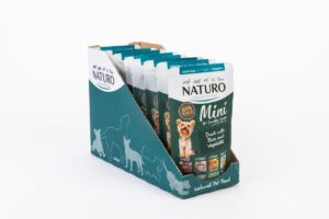 Pouch Naturo Dog Adult Mini cu Carne de Rata si Orez, Set 7 X 150 Gr