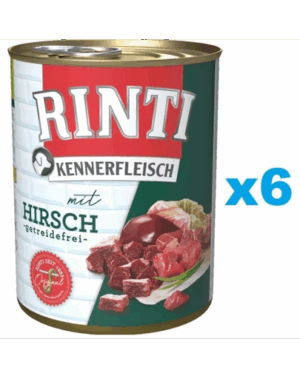 RINTI Kennerfleisch Venison hrana caine adult 6×800 g vanat