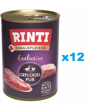 RINTI Singlefleisch Exclusive Poultry Pure cu pasare 12×400 g pentru caini