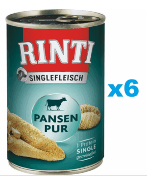 RINTI Singlefleisch Rumen Pure 6×400 g monoproteina rumen, pentru caini