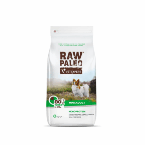 Hrana uscata pentru caini adulti talie mica Raw Paleo Mini Adult, curcan, 8 kg