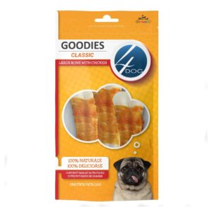 Recompense Caini 4DOG GOODIES Classic Large Bone with Chicken 120g 120g