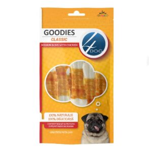 Recompense Caini 4DOG GOODIES Classic Medium Bone with Chicken 120g 120g