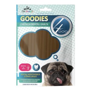 Recompense Caini 4DOG GOODIES Dental Sticks Pui si Biotina 80g 80g