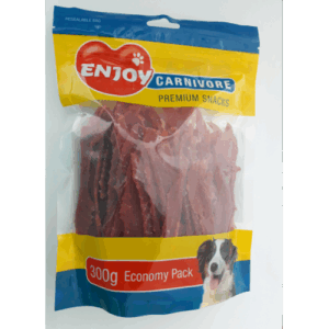 Recompense pentru caini Enjoy Carnivore cu rata 300 g