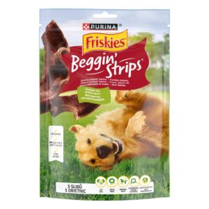 Recompense pentru caini Fiskies Beggin’ Strips, Vita, 120 g 120g