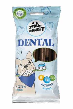 Recompense pentru caini Mr. Bandit DENTAL STICKS, 3 buc