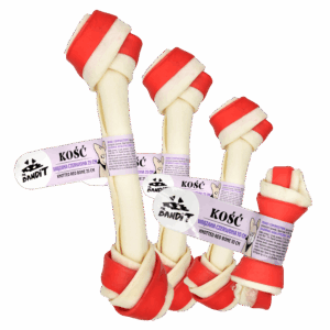 Recompense pentru caini Mr. Bandit Knotted Bone, os innodat rosu de 20 cm