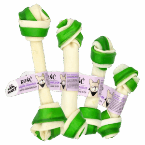 Recompense pentru caini Mr. Bandit Knotted Bone, os innodat verde de 25 cm