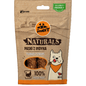 Recompense pentru caini Mr. Bandit Natural, curcan, 80g