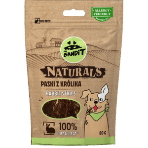 Recompense pentru caini Mr. Bandit Natural, iepure 80g