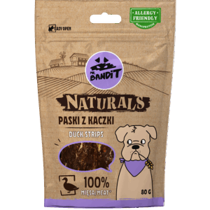 Recompense pentru caini Mr. Bandit Natural, rata, 80g