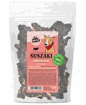 Recompense pentru caini Mr. Bandit, burta de vita, 450g