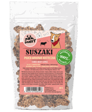 Recompense pentru caini Mr. Bandit, cuburi plaman de vita, 80g