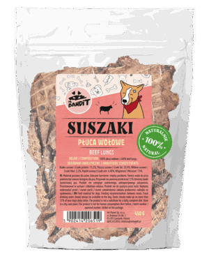 Recompense pentru caini Mr. Bandit, fasii plaman de vita, 450g