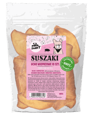 Recompense pentru caini Mr. Bandit, urechi de porc, 10 buc