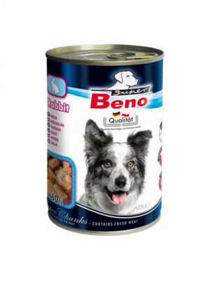 Super Beno Chunks, Conserva pentru caini adulti, iepure 415g