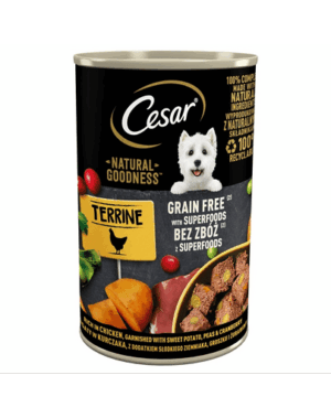 CESAR Hrana umeda pentru caini adulti, cu miel, morcovi si spanac 400g