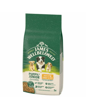 JAMES WELLBELOVED Junior 2 kg hrana pentru catei