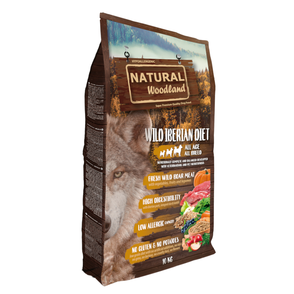 10kg Wild Iberian Natural Woodland Hrană uscată câini
