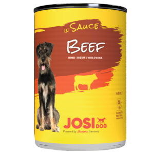 12 x 415 g Vită JosiDog Hrană umedă în sos