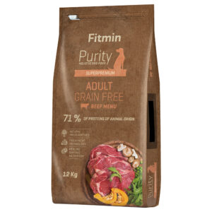 12kg Fitmin dog Purity Adult Fără cereale Hrană uscată câini – Vită
