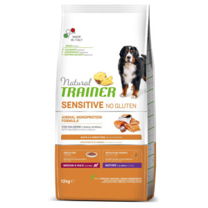 12kg Somon Sensitive No Gluten Medium/Maxi Mature Natural Trainer Hrană câini