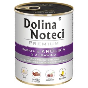 12x800g Iepure cu merișoare Premium Dolina Noteci Hrană umedă câini