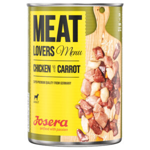 12x800g Pui și morcovi Meatlovers Menu Josera Hrană umedă câini