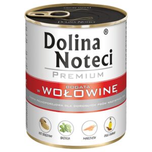 12x800g Vită Premium Dolina Noteci Hrană umedă câini
