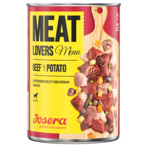 12x800g Vită și cartofi Meatlovers Menu Josera Hrană umedă câini