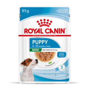 12x85g Mini Puppy Royal Canin Hrană umedă în sos câini
