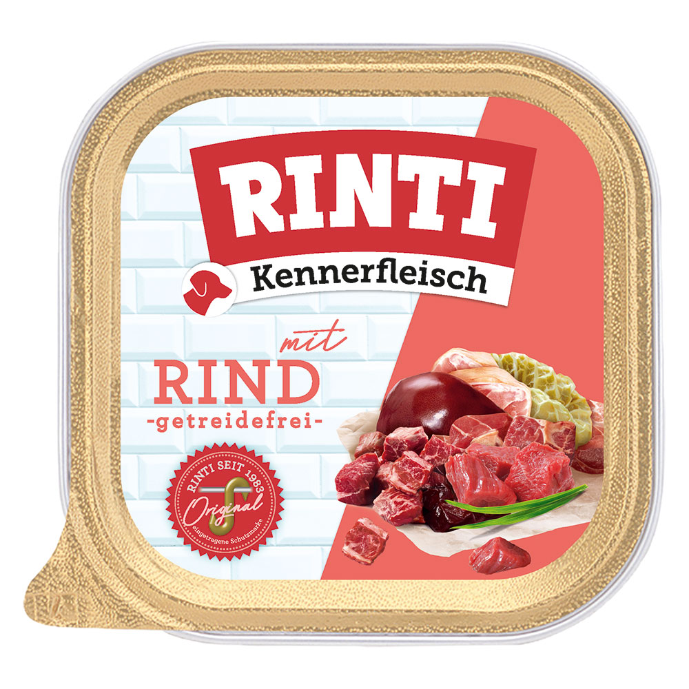 18x300g Vită RINTI Kennerfleisch Hrană umedă câini