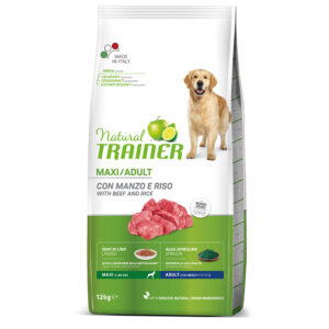 2 x 12 kg vită, orez și ginseng Nova Foods Trainer Natural Maxi Câini