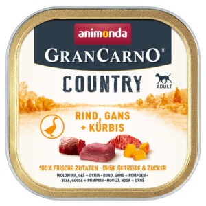 22x150g Vită, gâscă și dovleac Adult Country Animonda GranCarno Hrană câini