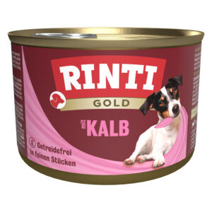 24 x 185 g Bucățele de vițel RINTI Gold Hrană umedă pentru câini