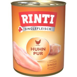 24 x 800 g Pui pur RINTI Singlefleisch Hrană umedă câini