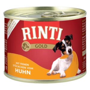 24x185g Gold Rinti Hrană umedă câini – Bucățele de pui