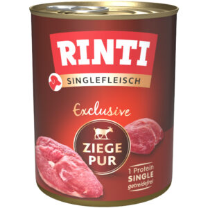 24x800g Capră pură Exclusive RINTI Singlefleisch Hrană umedă câini