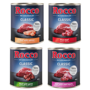 24x800g Rocco Classic pachet mixt de hrană umedă pentru câini