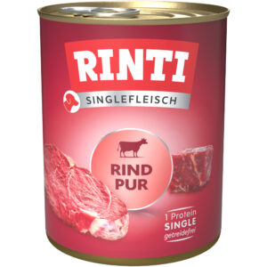 24x800g Vită pură Singlefleisch Exclusive RINTI Hrană umedă câini