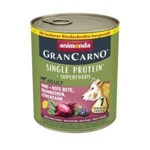 24x800g Vită, sfeclă, mure, păpădie Superfoods Animonda GranCarno